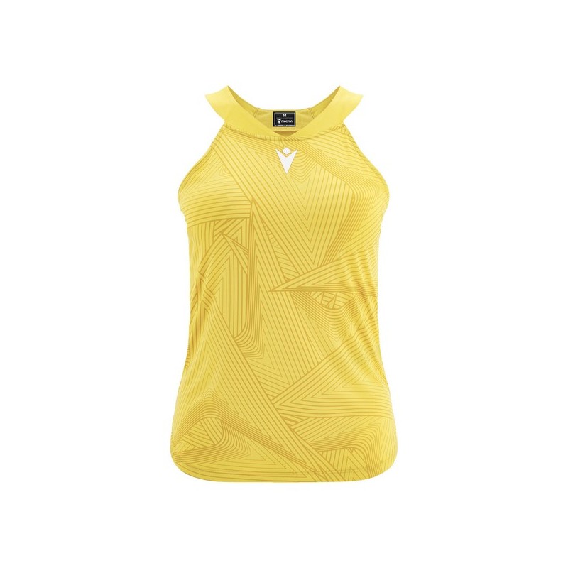 CAMISETA DE PÁDEL FEMENINA MACRON ICON CLOVIA AMARILLA