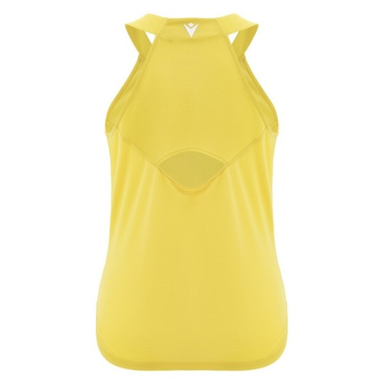 CAMISETA DE PÁDEL FEMENINA MACRON ICON CLOVIA AMARILLA