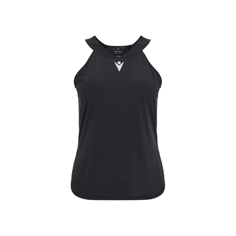 CAMISETA DE PÁDEL FEMENINA MACRON ICON CLOVIA NEGRA