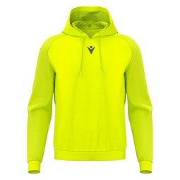 SUDADERA CON CAPUCHA MACRON HORN COLOR AMARILLO FLUORESCENTE