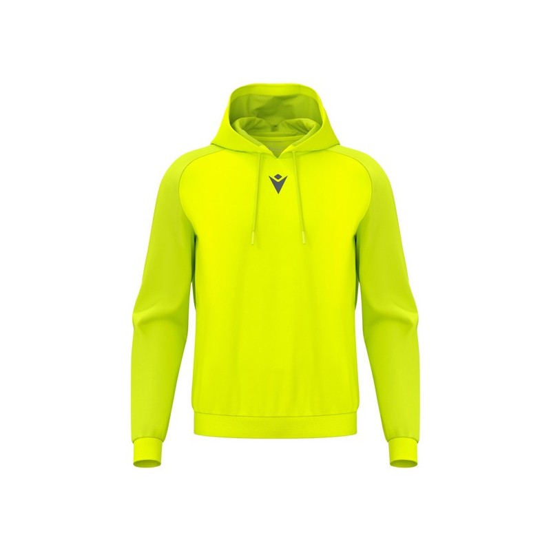 SUDADERA CON CAPUCHA MACRON HORN COLOR AMARILLO FLUORESCENTE