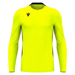 CAMISETA DE PORTERO MACRON ARGO AMARILLO FLUORESCENTE Y NEGRO