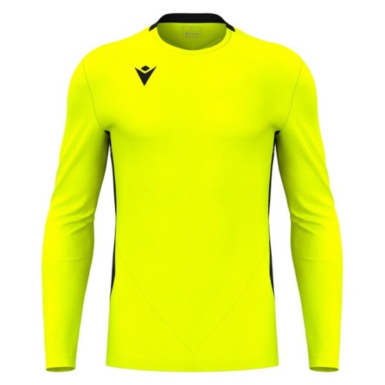 CAMISETA DE PORTERO MACRON ARGO AMARILLO FLUORESCENTE Y NEGRO