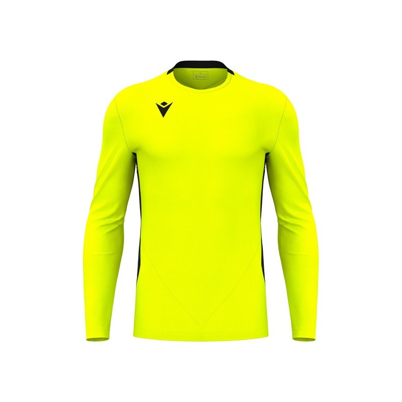 CAMISETA DE PORTERO MACRON ARGO AMARILLO FLUORESCENTE Y NEGRO