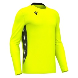 CAMISETA DE PORTERO MACRON ARGO AMARILLO FLUORESCENTE Y NEGRO