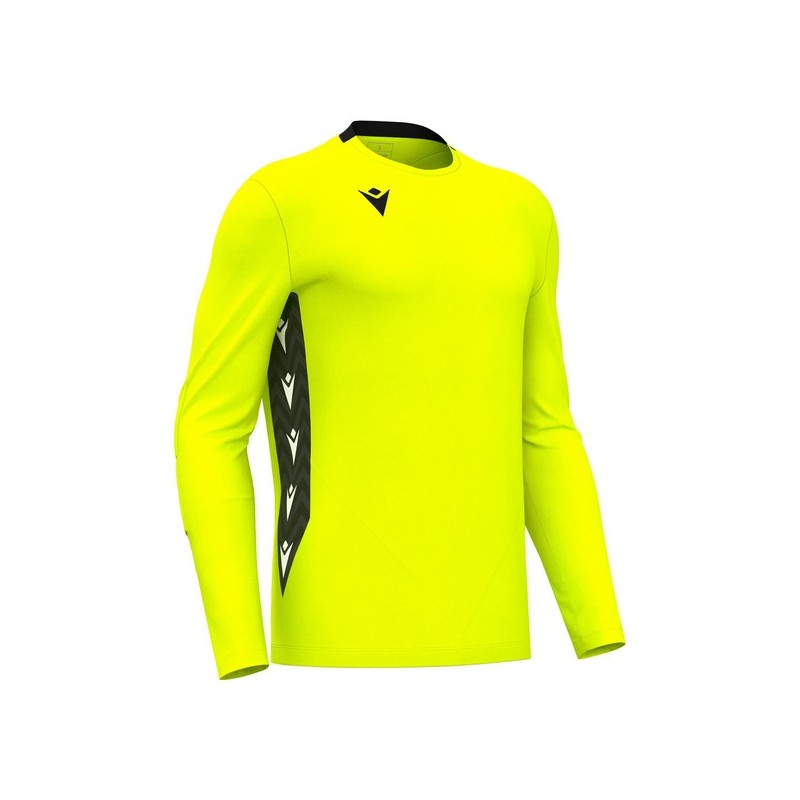 CAMISETA DE PORTERO MACRON ARGO AMARILLO FLUORESCENTE Y NEGRO